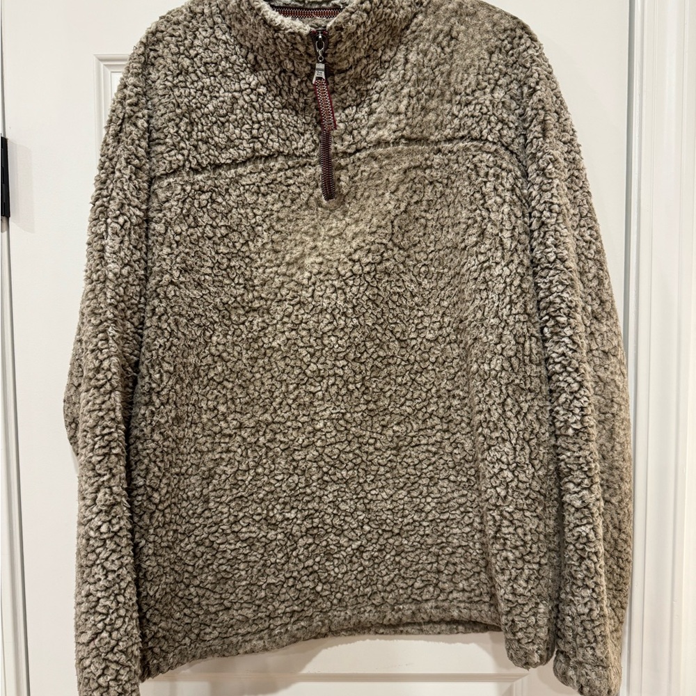 True Grit Tan Quarter Zip Pullover